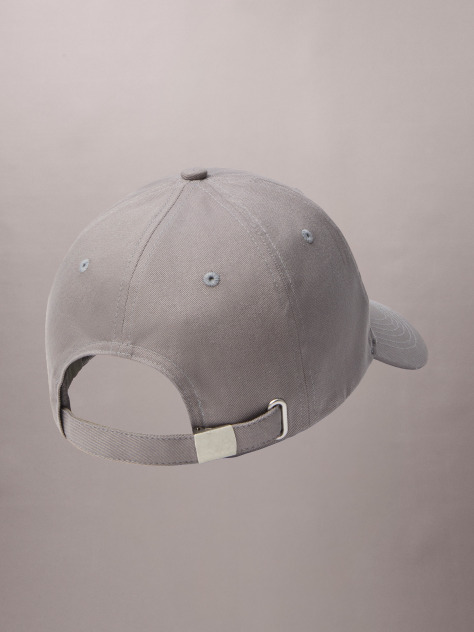 Grey Monogram Woven Patch Cap  Men