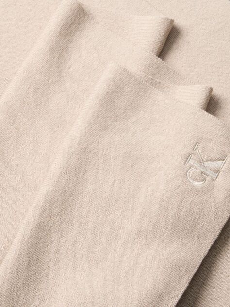 Beige Signature Logo Scarf  Men
