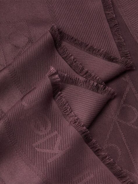 Red Soft Tonal Logo Scarf  Men