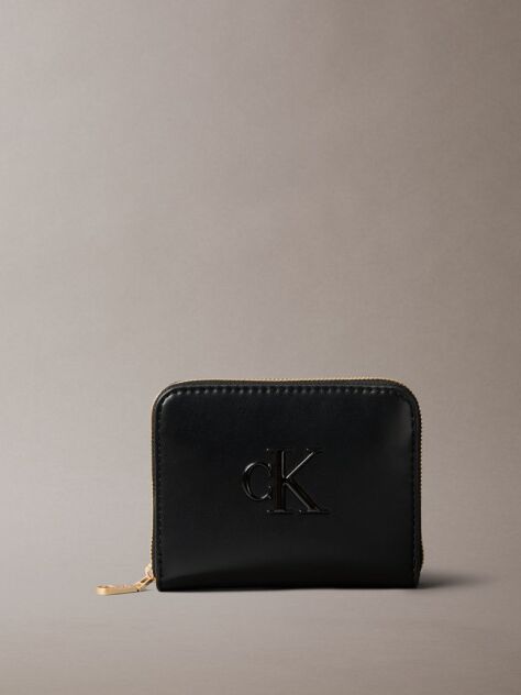 Black Soft Touch RFID Zip Around Wallet  Women