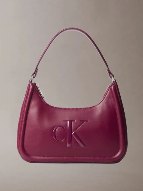 Pink Embossed Monogram Logo Shoulder Bag  Women