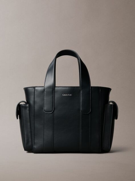 Black Small Jacquard Logo Tote Bag  Women