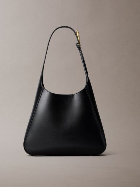 Black Engraved Medium Shoulder Bag  Women