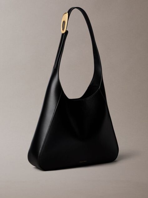 Black Engraved Medium Shoulder Bag  Women
