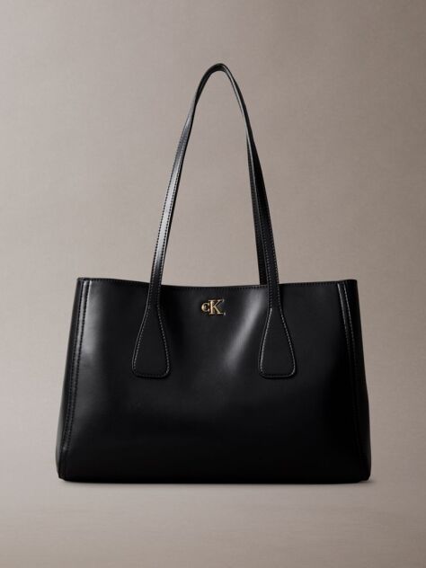 Black Monogram Medium Work Tote Bag  Women