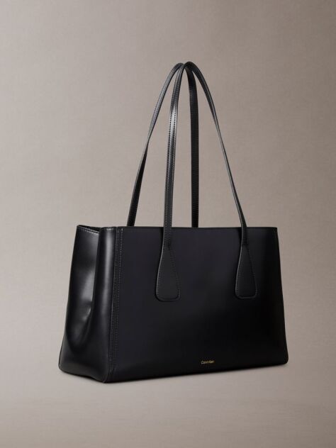 Black Monogram Medium Work Tote Bag  Women