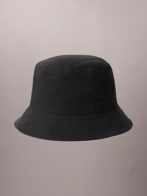 Black Canvas Signature Logo Bucket Hat  Women