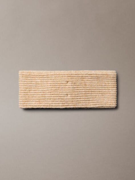 Beige Wool Blend Soft Twist Headband  Women