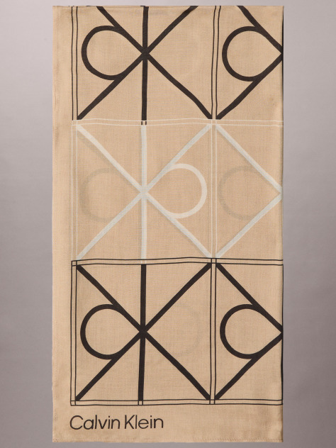 Beige Tonal CK Emblem Modal Scarf  Women