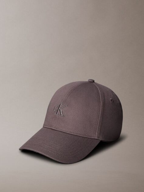 Grey Twill Logo Cap  Men