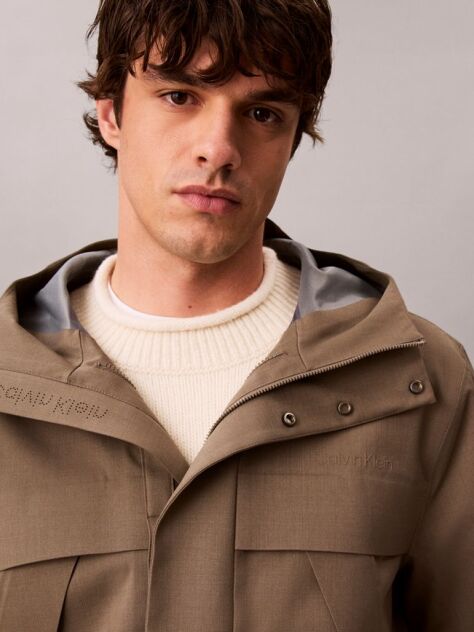 Brown 3-in-1 Tech Shell Parka Jacket  Men