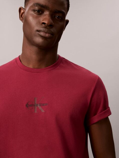 Red Monogram Logo T-shirt  Men