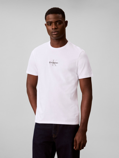 White Monogram Logo T-shirt  Men