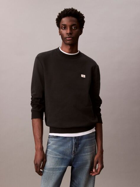Black Terry Monologo Sweatshirt  Men