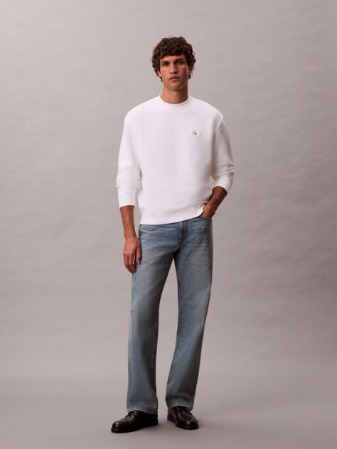 White Terry Monologo Sweatshirt  Men