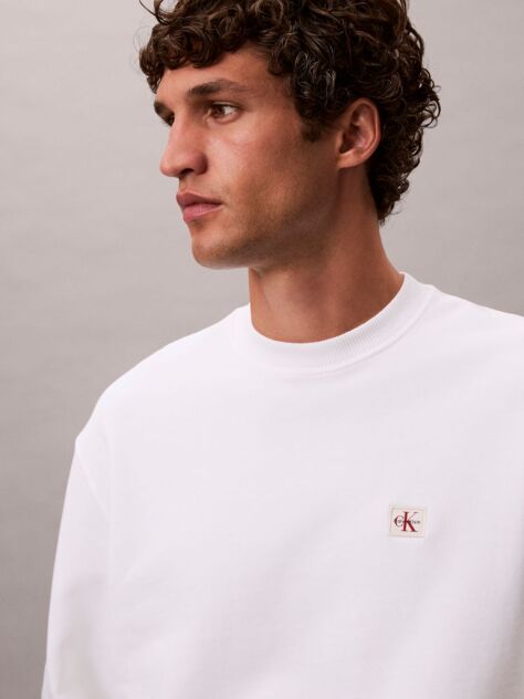 White Terry Monologo Sweatshirt  Men