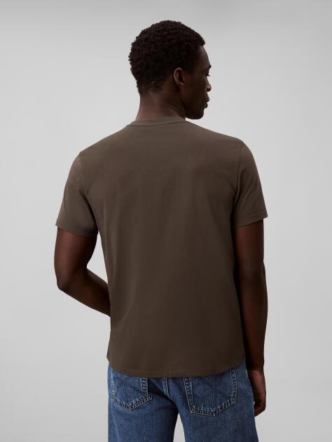 Grey Short-Sleeve Classic Monogram Tee  Men