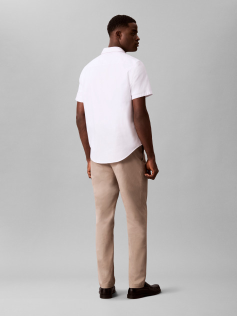 Khaki Tapered Comfort Cotton Chinos  Men
