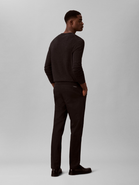 Black Tapered Comfort Cotton Chinos  Men
