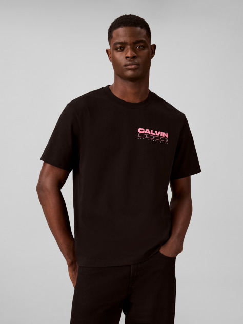 Black Relaxed Back Logo T-shirt  Men