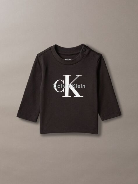 Black Newborn Long Sleeve Logo T-shirt  Newborn