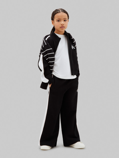 Black Monologo Track Top And Joggers Set  Girls