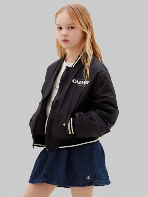 Black Kids Lightweight Bomber Jacket  Girls