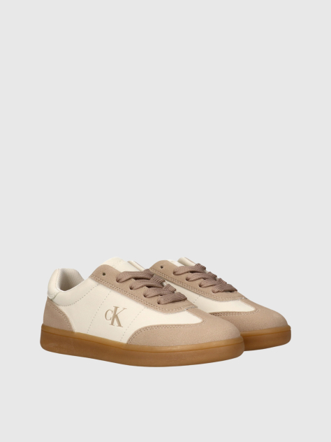 White Kids Low Cut Lace-Up Sneakers  Girls