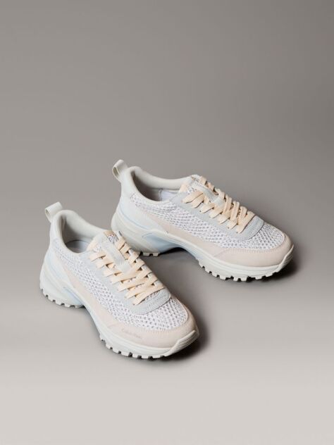 Multi Lace-Up Technical Trainers With Mixed Textures  Women