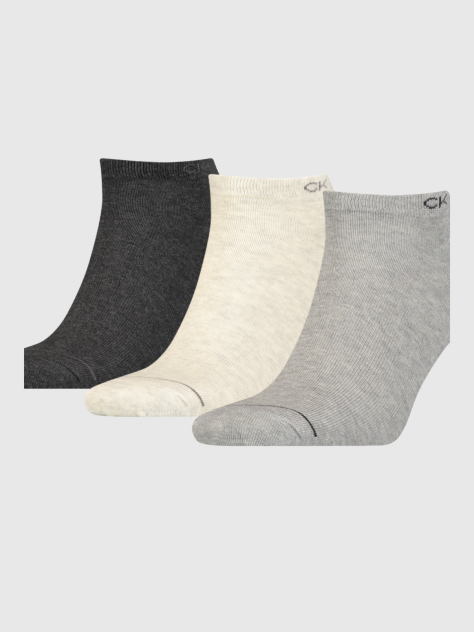 Grey 3 Pack Men Sneaker Socks  Men