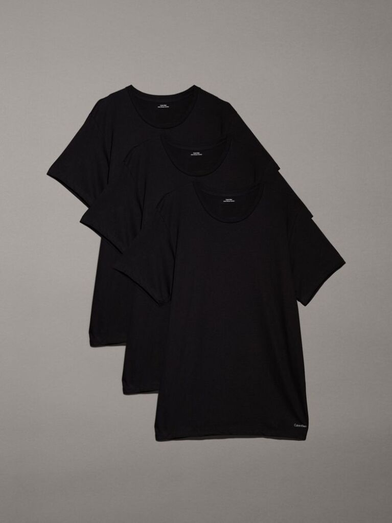 Black 3 Pack T-Shirts - Cotton Classics  Men