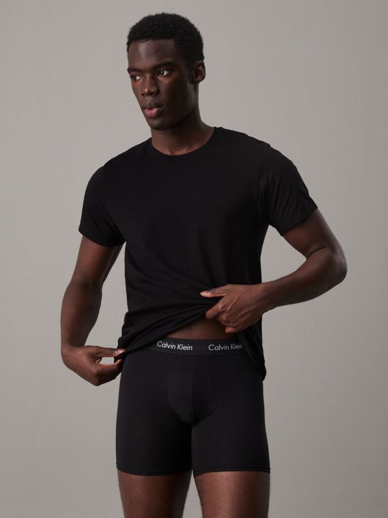 Black 3 Pack T-Shirts - Cotton Classics  Men