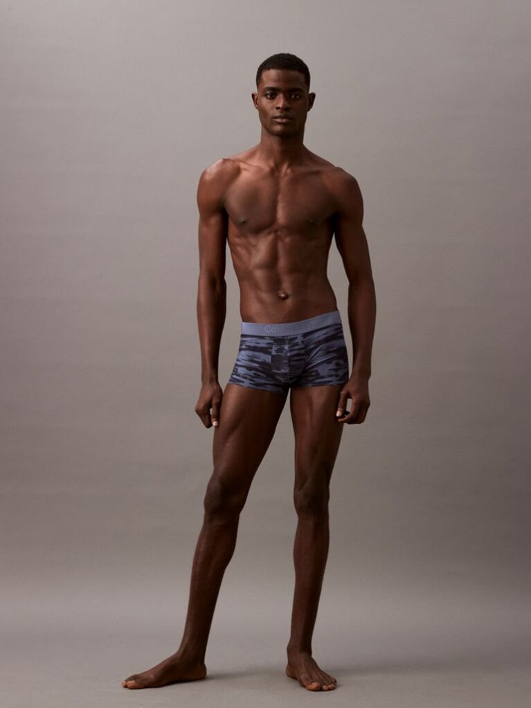 Blue Low Rise Trunks - CK Black  Men
