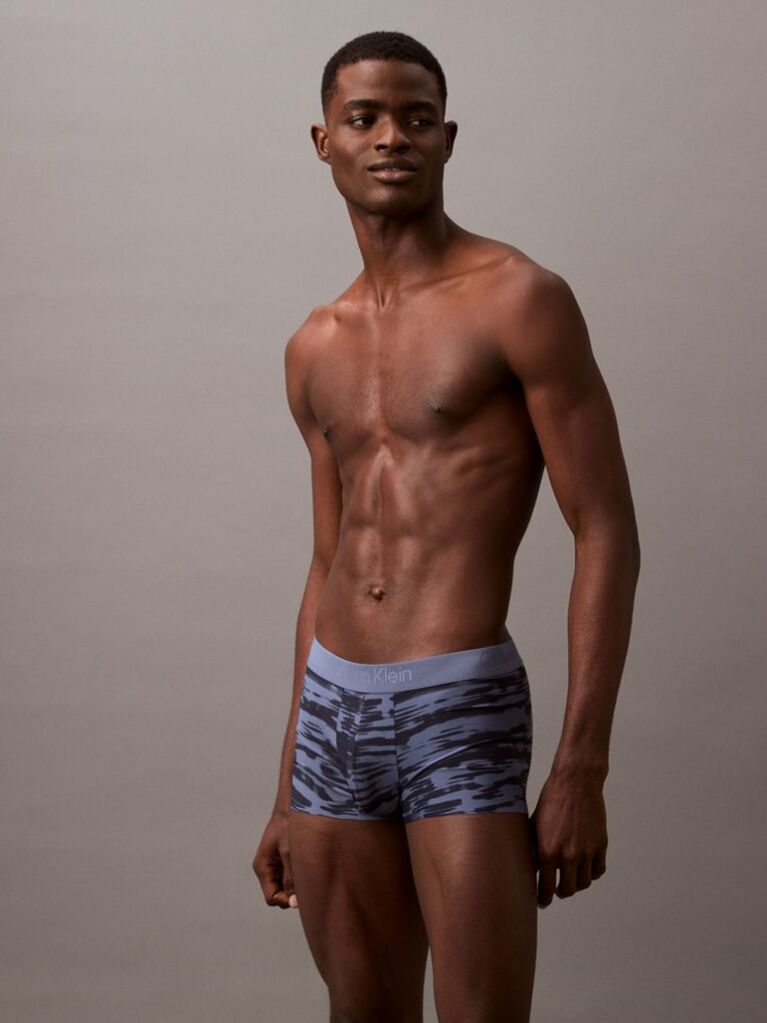 Blue Low Rise Trunks - CK Black  Men