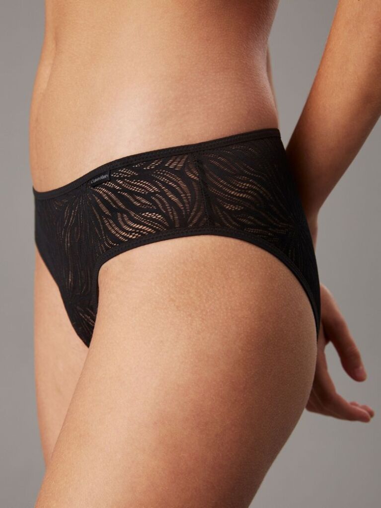 Black Bikini Briefs - Sheer Marquisette  Women