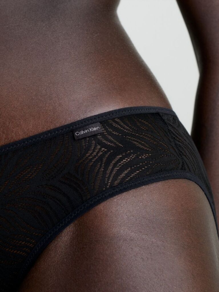 Black Bikini Briefs - Sheer Marquisette  Women