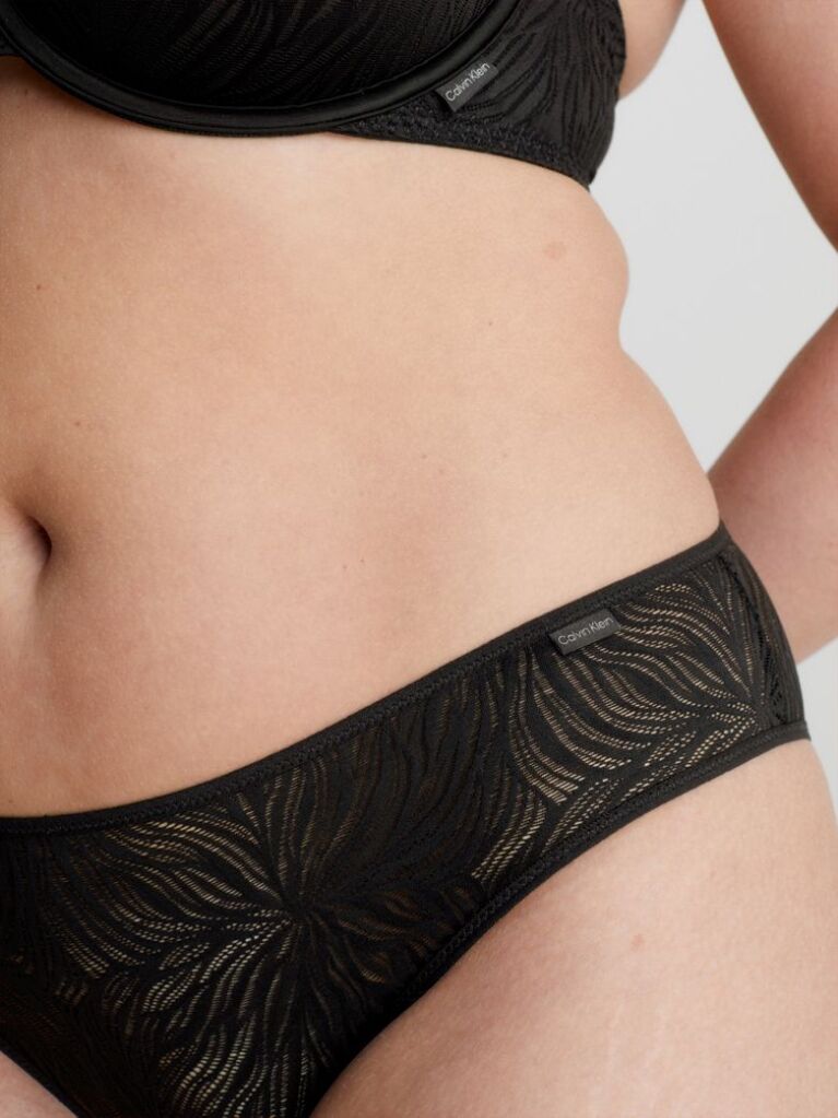 Black Bikini Briefs - Sheer Marquisette  Women
