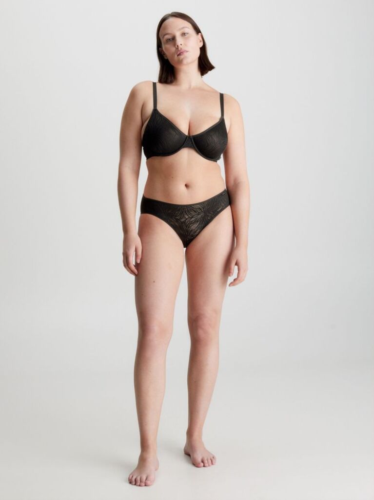 Black Bikini Briefs - Sheer Marquisette  Women