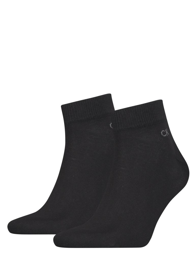 Black Calvin Klein Men's Quarter Socks 2 pack  Men