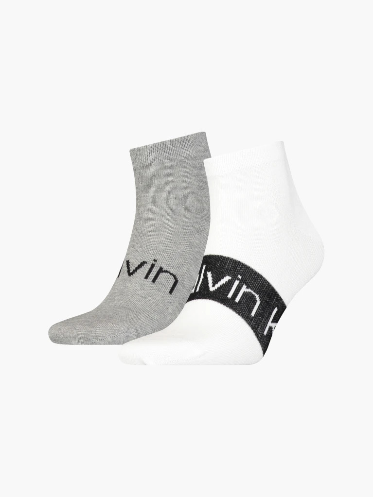 Multi 2 Pack Logo Ankle Socks  Men