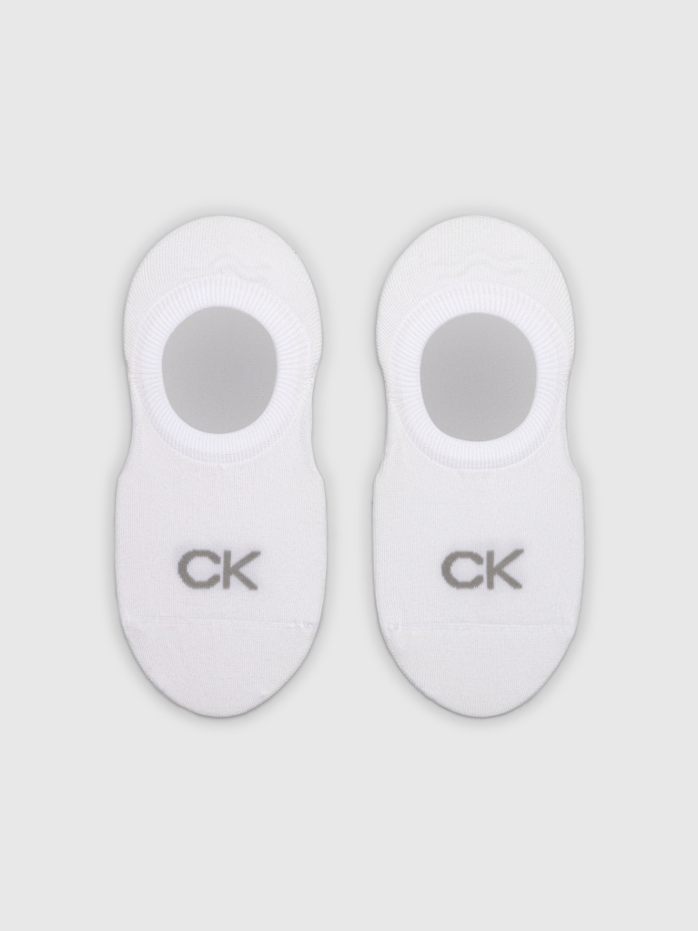 White 2 Pack Invisible Socks  Women