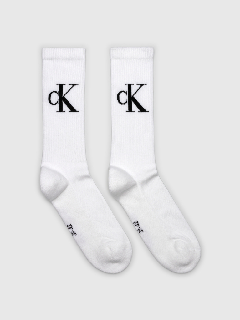 White 2 Pack Crew Socks  Men