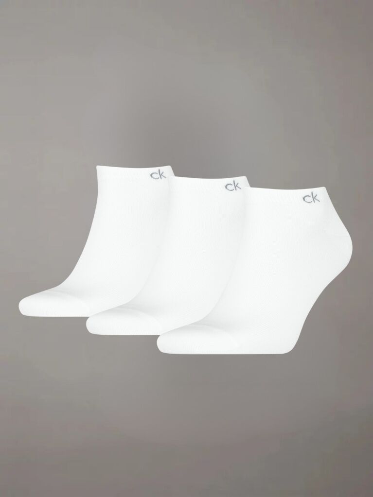 White 3 Pack Sneaker Socks  Men