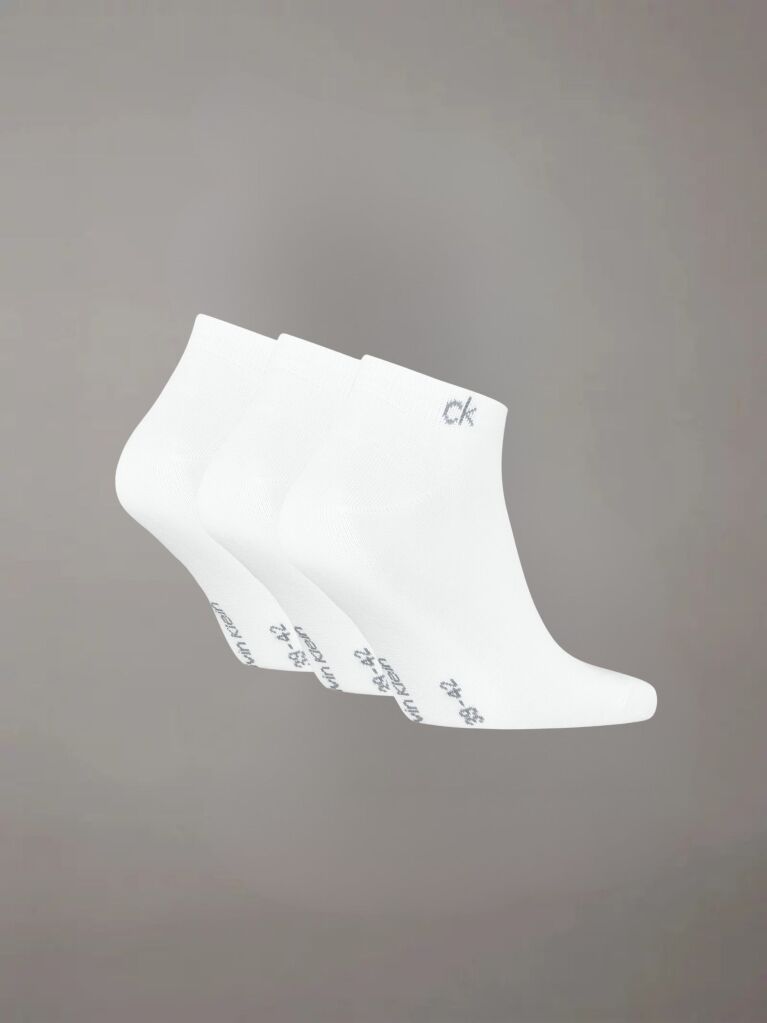 White 3 Pack Sneaker Socks  Men