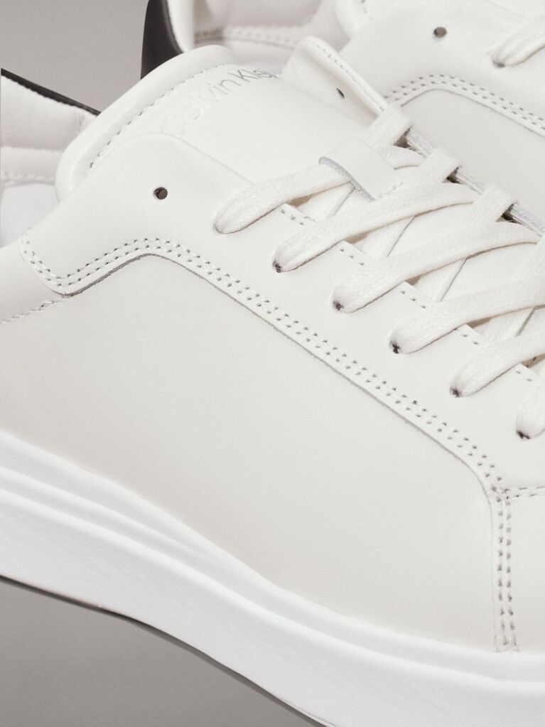 White Leather Trainers  Men
