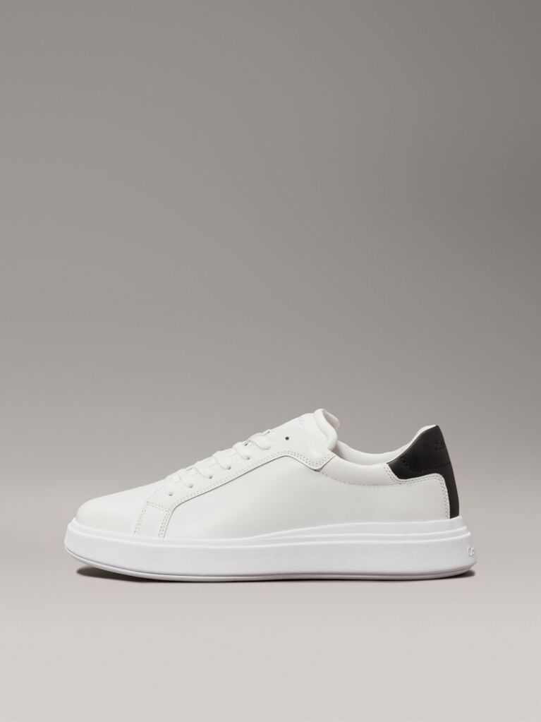 White Leather Trainers  Men