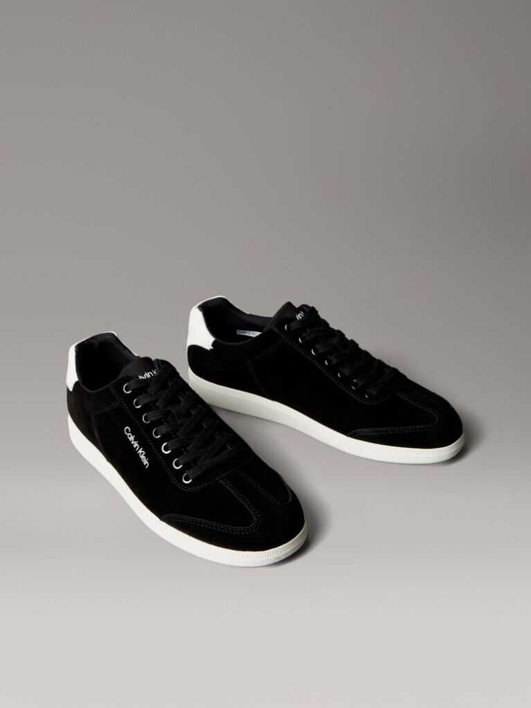 Black Suede Wingtip Trainers  Men