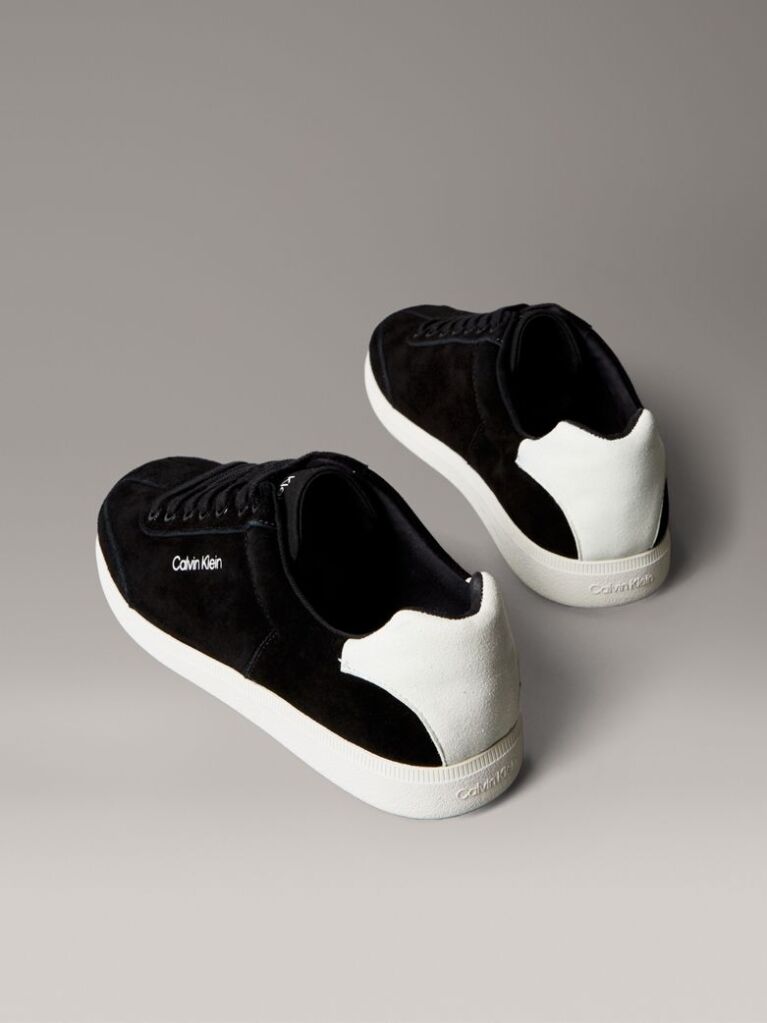 Black Suede Wingtip Trainers  Men