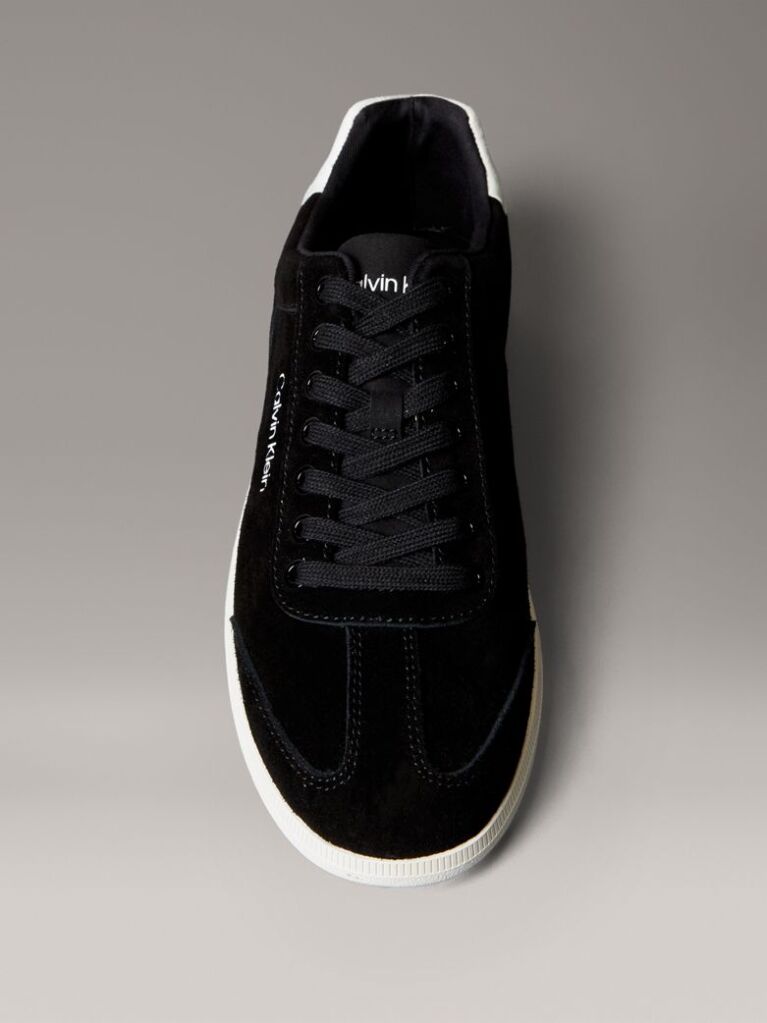 Black Suede Wingtip Trainers  Men
