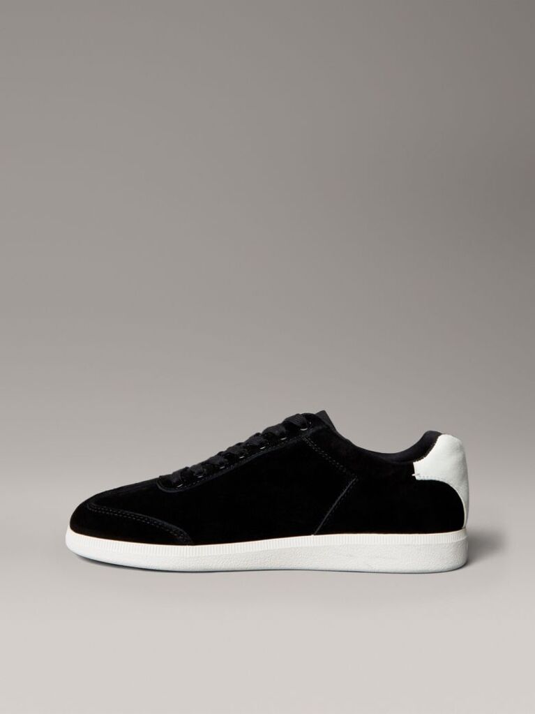 Black Suede Wingtip Trainers  Men